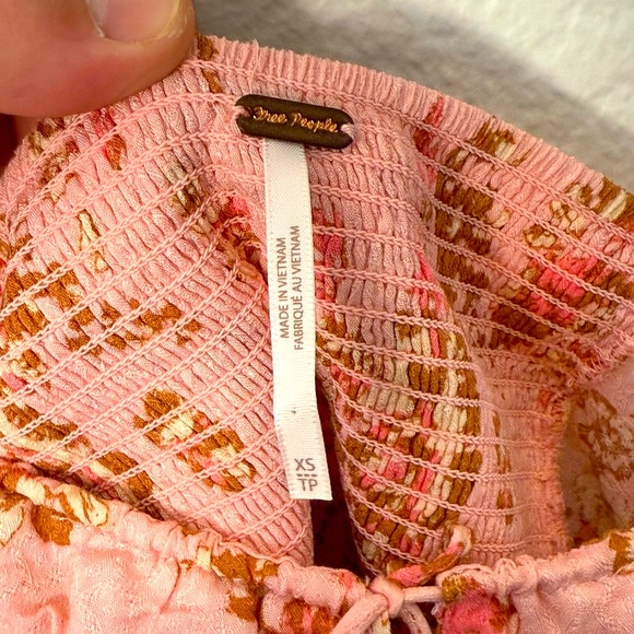 Free People Pink Floral Blouse - Picture 6 of 7